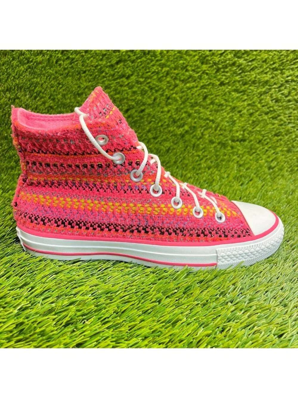 Converse Chuck Taylor All Star Girls Size 5Y Pink White Casual Shoes Sneakers